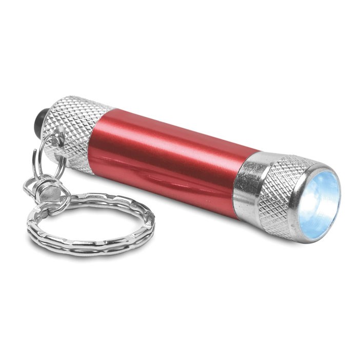 ARIZO - Sleutelhanger met zaklampje - rood