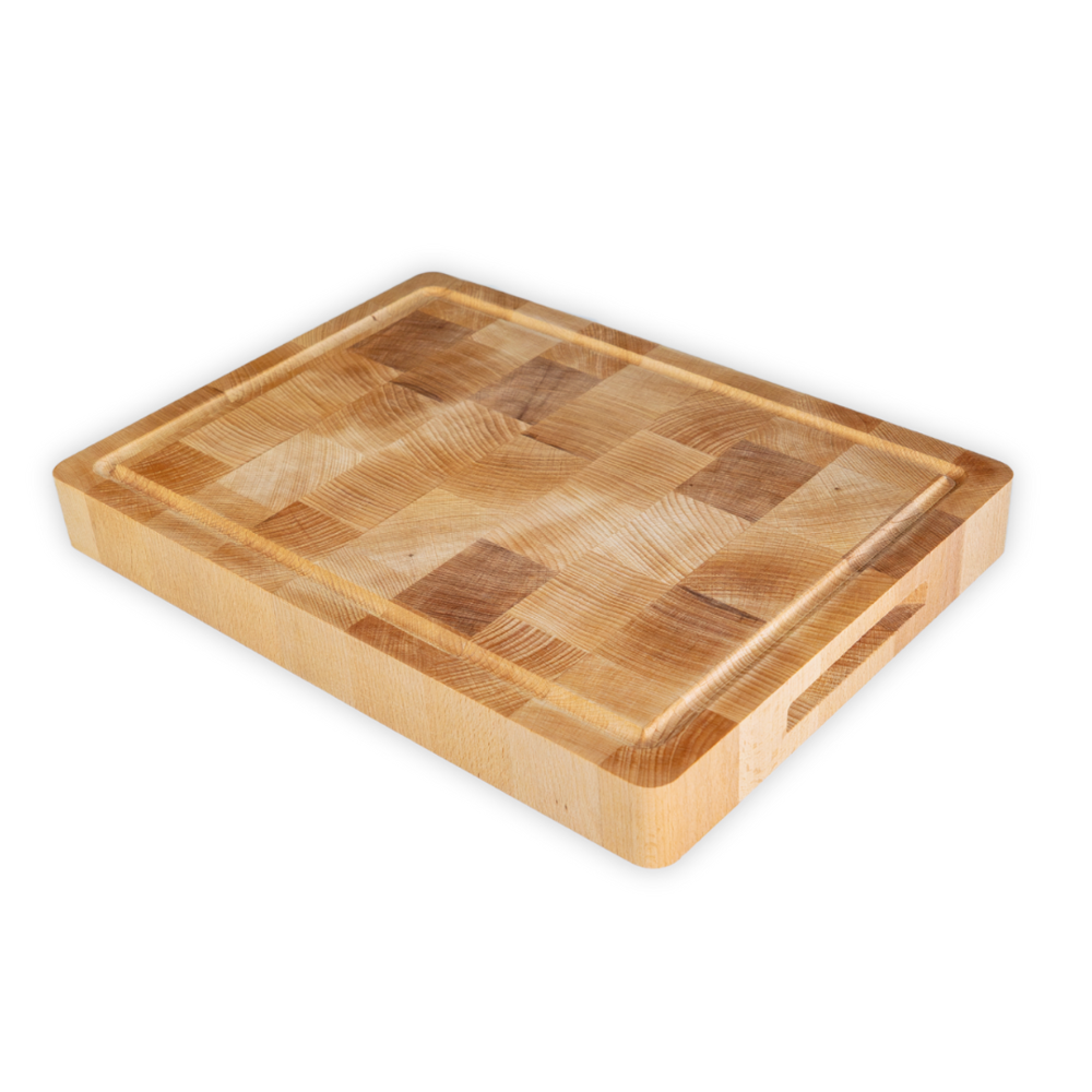 Hakblok met handvaten beuken 36x26 cm