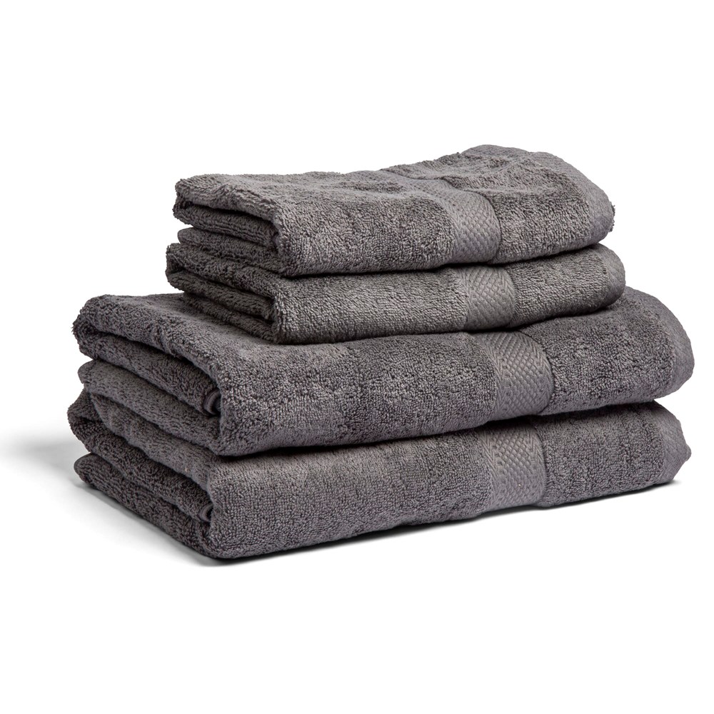 Lord Nelson Fairtrade handdoek 70x130cm set van 3 - Donker Grijs