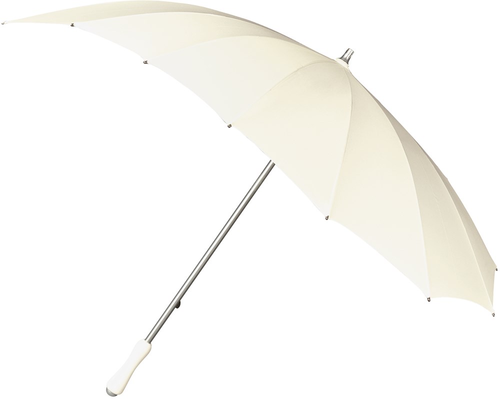 Falcone - Hartvormige paraplu registered design - Handopening - Windproof -  110 cm - Gebroken wit