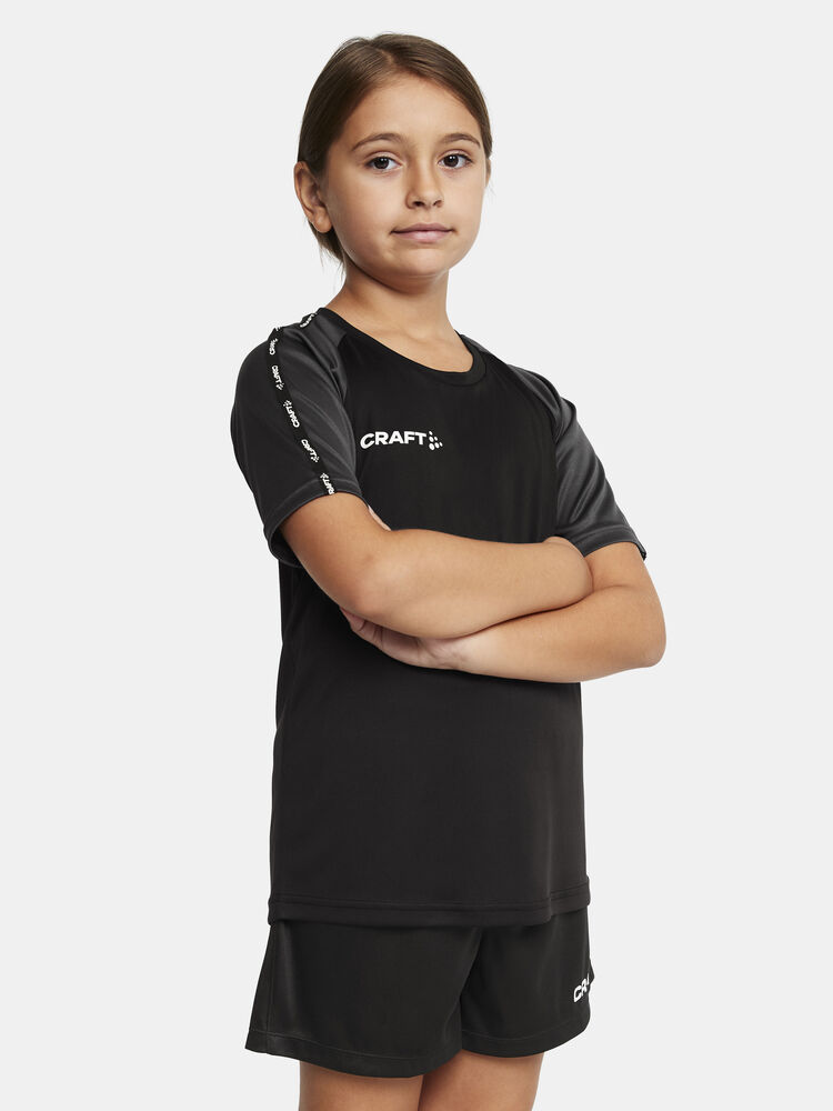 Craft - Squad Go Contrast Jersey Jr Black-Granite 122/128