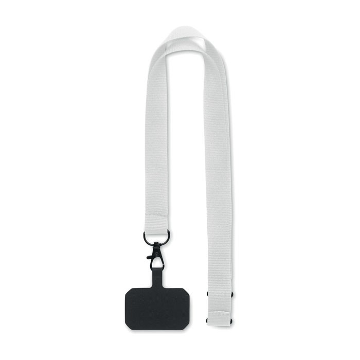 AMESTE - Lanyard telefoonhouder - wit