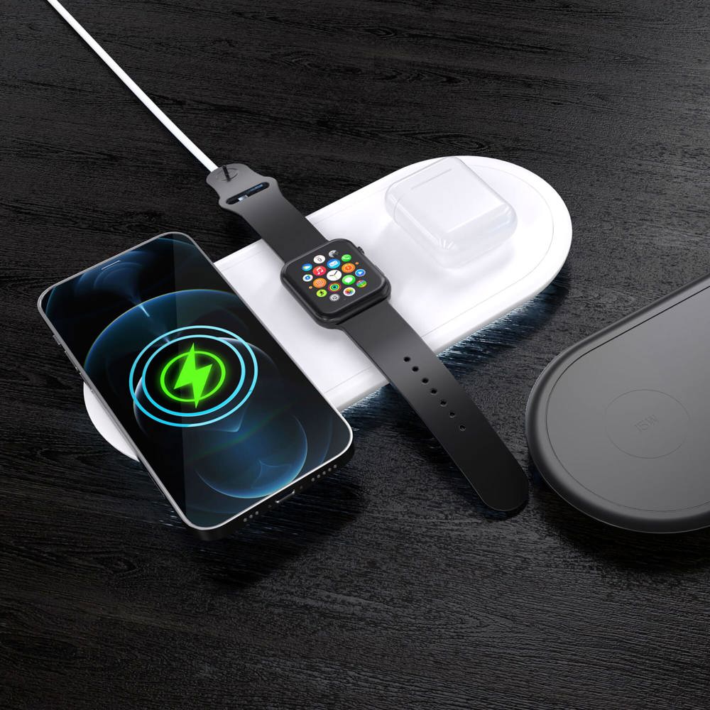 3-in-1 Draadloze Oplader 15 W, Smartphone / Apple Watch / AirPod