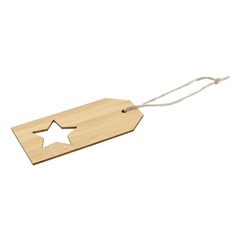 BamTag - bamboe cadeau label, ster