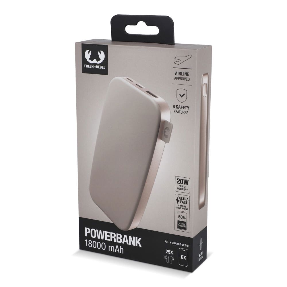2PB18100 | Fresh 'n Rebel Powerbank 18000mAh USB-C Fast Charging 20W