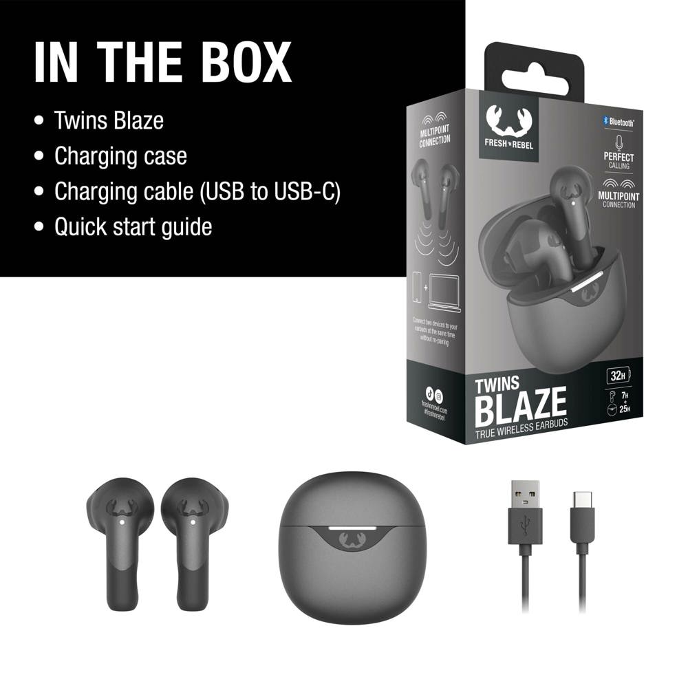 3TW2200 I Fresh 'n Rebel Twins Blaze - True Wireless oordopjes met ENC