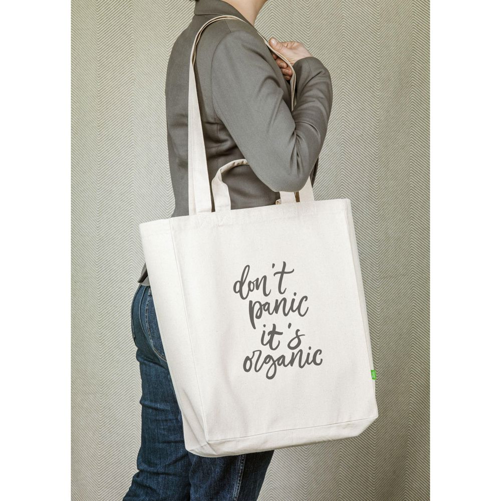 Organic Cotton Canvas Tote Bag Natural (280 g/m²) tas