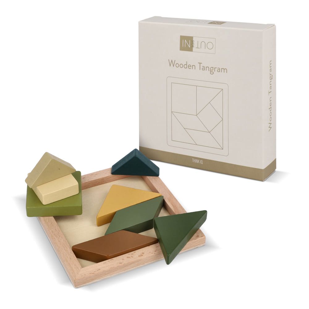 InSideOut Houten Tangram think IQ puzzle