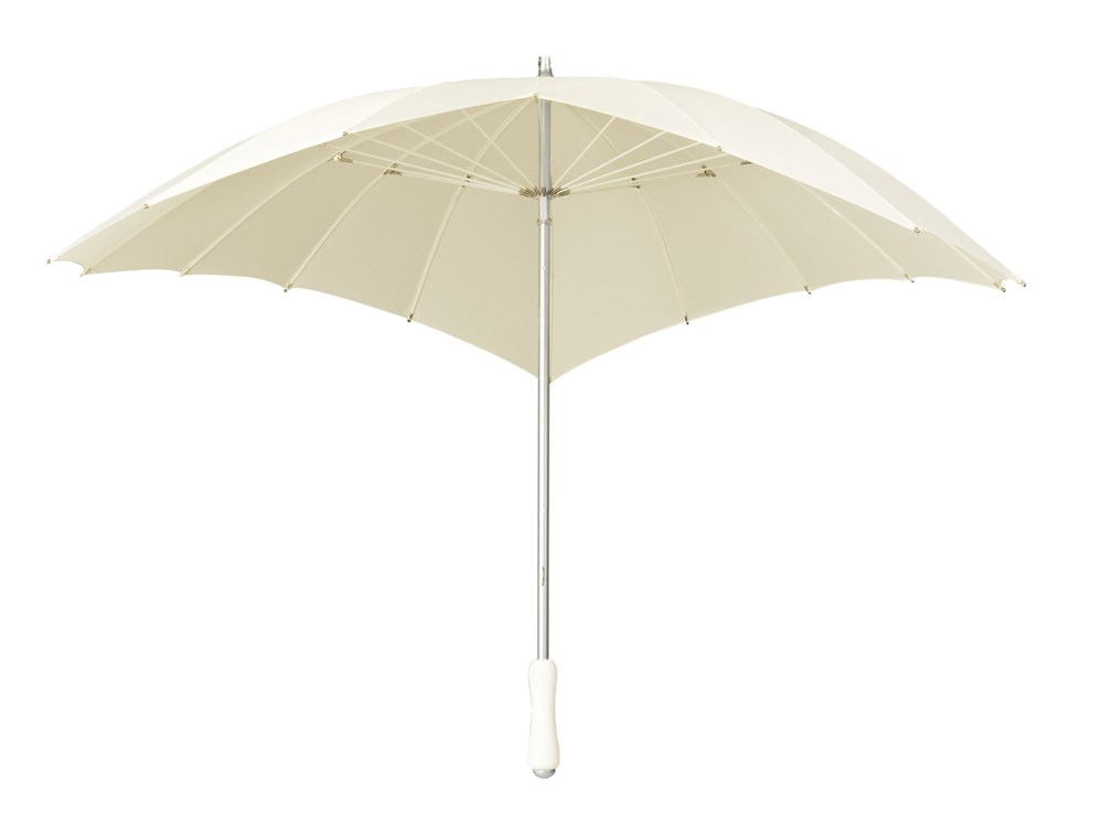 Falcone - Hartvormige paraplu registered design - Handopening - Windproof -  110 cm - Gebroken wit