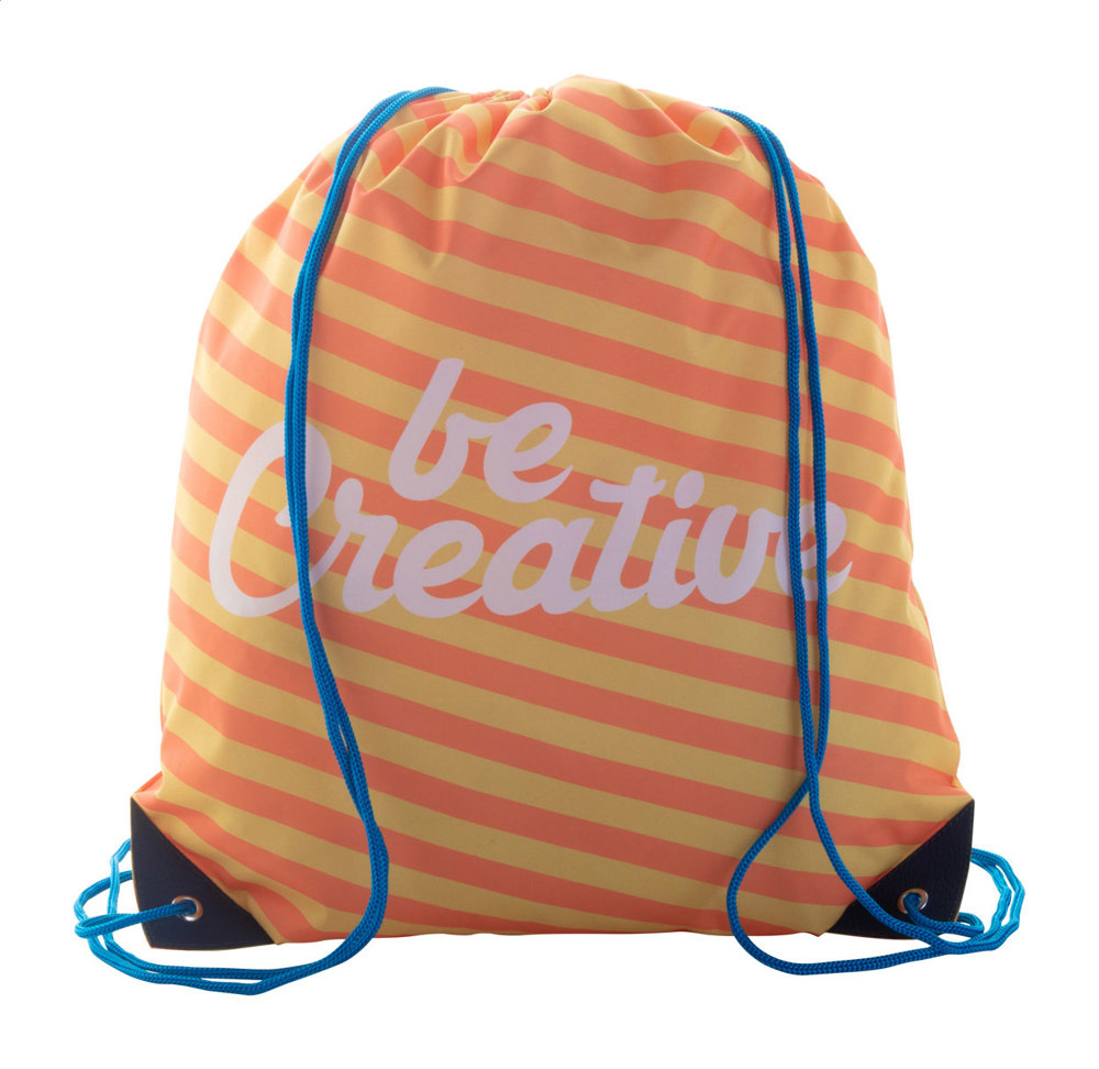 CreaDraw Plus - custom made tas met trekkoordsluiting - blauw/wit