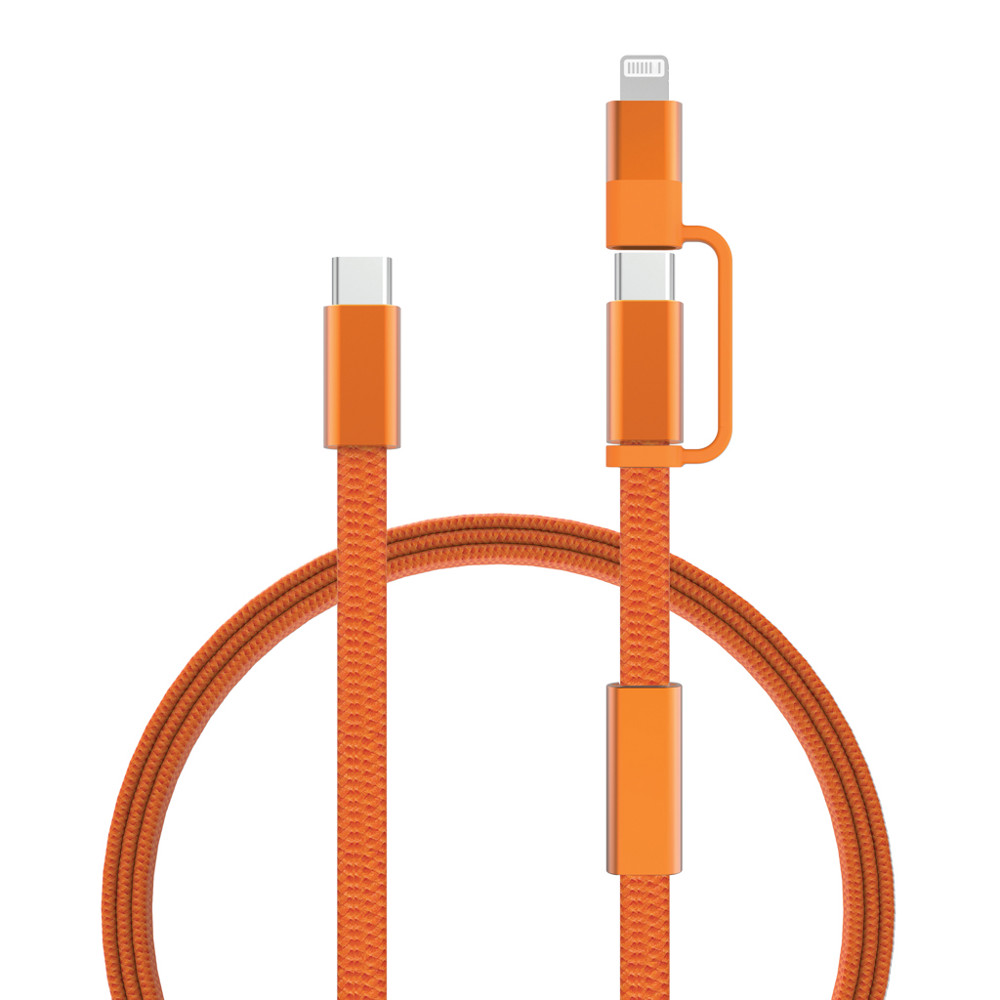 Arc RCS 60W 120 cm 2-in-1 snellaadkabel - oranje (± PMS 7577C)
