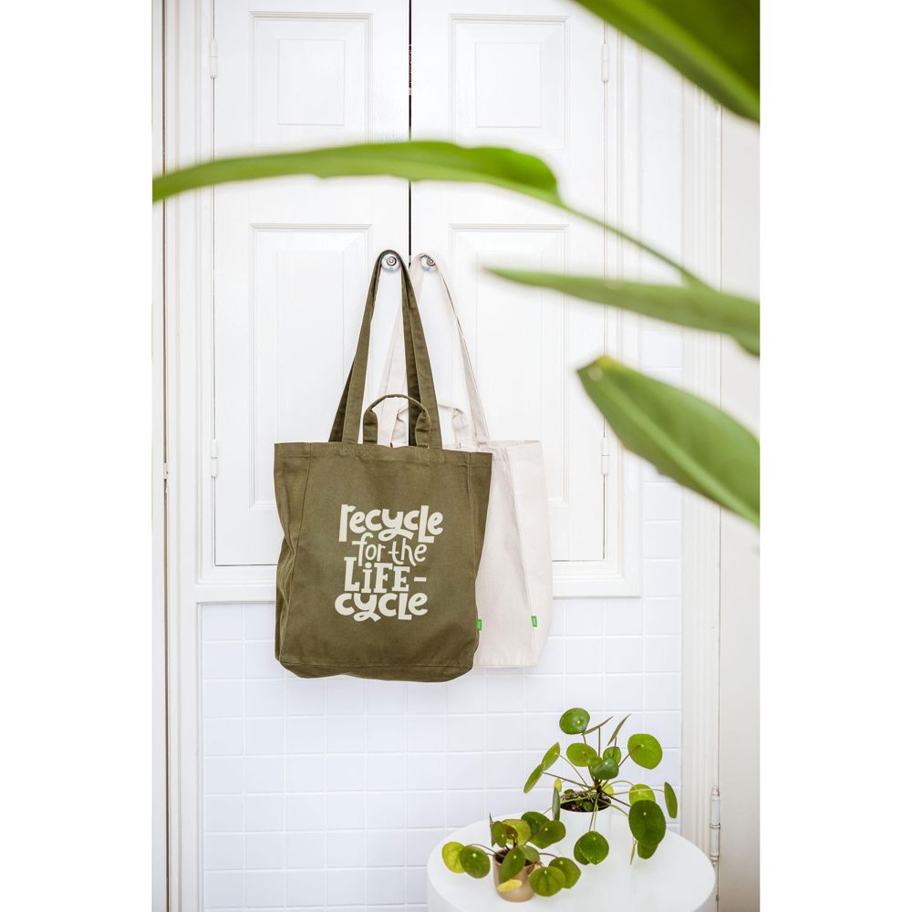 Organic Cotton Canvas Tote Bag Natural (280 g/m²) tas